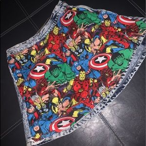 Avengers jean skirt
